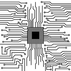 Cpu Circuit Board Vector illustration Eps 10