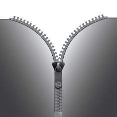 Zipper Illustration Isolated on White Background