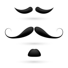 set of three moustache N9