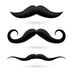 set of three moustache N10