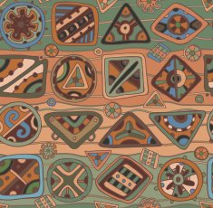 Vector seamless pattern with ethnic elements N13