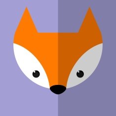 Fox icon great for any use Vector EPS10