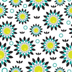 Seamless vector background with abstract flowers N2