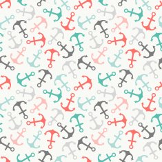 Seamless vector pattern of anchor shape and line N3