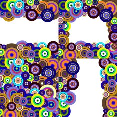 set with different color backgrounds circles Illustration