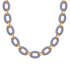 Chunky chain golden and silver metallic necklace or bracelet N2