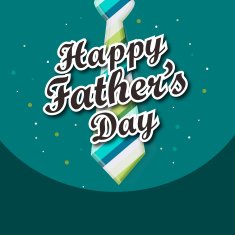 Greeting card with necktie for Father's Day celebration