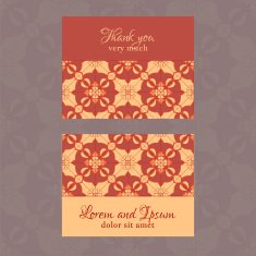 Business Card with geometric floral pattern N38