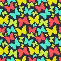 Seamless pattern with decorative colorful butterflies N11