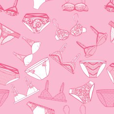 Hand drawn vector sexy lingerie set N9