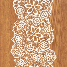 White lace on tree texture