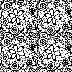 Lace seamless pattern with flowers N120