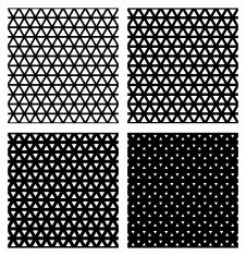 Set of 4 elegant triangular meshes N2