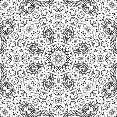 Abstract seamless outline pattern N27