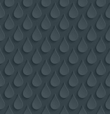 Raindrops dark seamless vector background with 3D effect