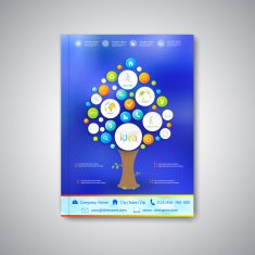 Modern template brochure magazine flyer booklet cover or report in N3