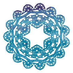 Elegant lacy watercolor doily Crochet mandala
