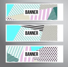 Striped pattern banners N2
