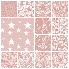 Big set of lace vector fabric seamless patterns N6