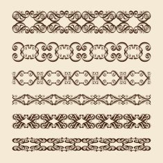 Set of perfect calligraphic vector brush N4