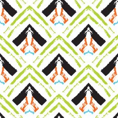 Hand drawn painted seamless pattern N13
