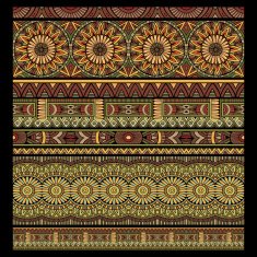 Abstract vector tribal ethnic stripes background set