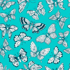 seamless pattern with decorative butterflies N11