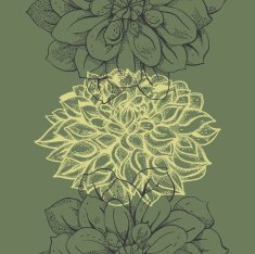 Seamless pattern with flowers Dahlia N7