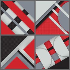 Set of banner templates with geometric pattern N8