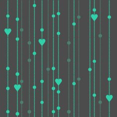 seamless pattern garland of beads and hearts N2