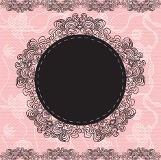 Elegant doily on lace gentle background N13