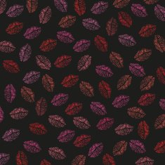 Seamless lips kiss print illustration pattern