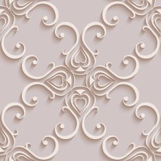 Floral pattern wallpapers in the style of Baroque Can be N19