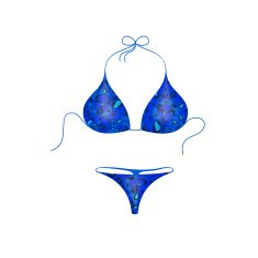 Bikini suit in blue design
