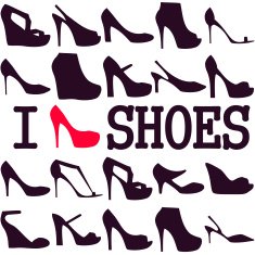 Poster "I love shoes"