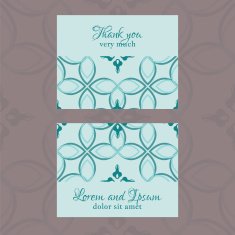 Business Card with geometric floral pattern N40