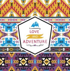 Ethnic vector pattern in mexican style N6