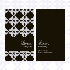 Business Card with geometric floral pattern N41