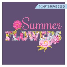 Floral Shabby Chic Graphic Design - for t-shirt fashion prints N6