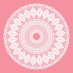 White crochet doily N3