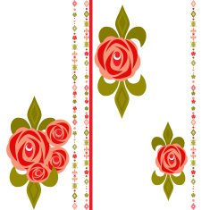 Seamless floral pattern with roses background N4