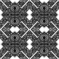 Seamless Vintage Lace Pattern (Vector) N59