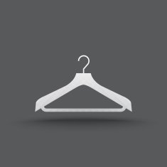 Vector of transparent hanger clothes icon N4