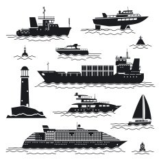 Ship and boat icons