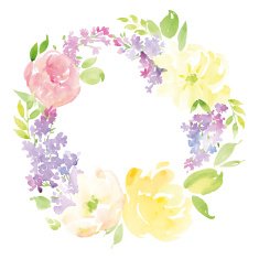 Watercolor greeting card flowers N132
