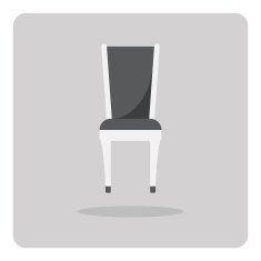 Vector of flat icon chair