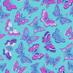 seamless pattern with decorative butterflies N12