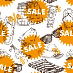 Vector summer sale pattern with sign and discount percent N2