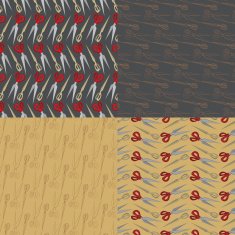 Beauty salon scissors seamless pattern