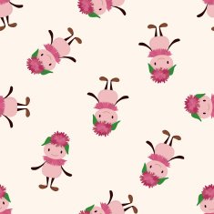flower f cartoon seamless pattern background N9